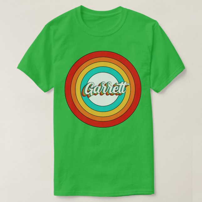 Garrett Name Shirt Vintage Garrett Circle (Design Front)