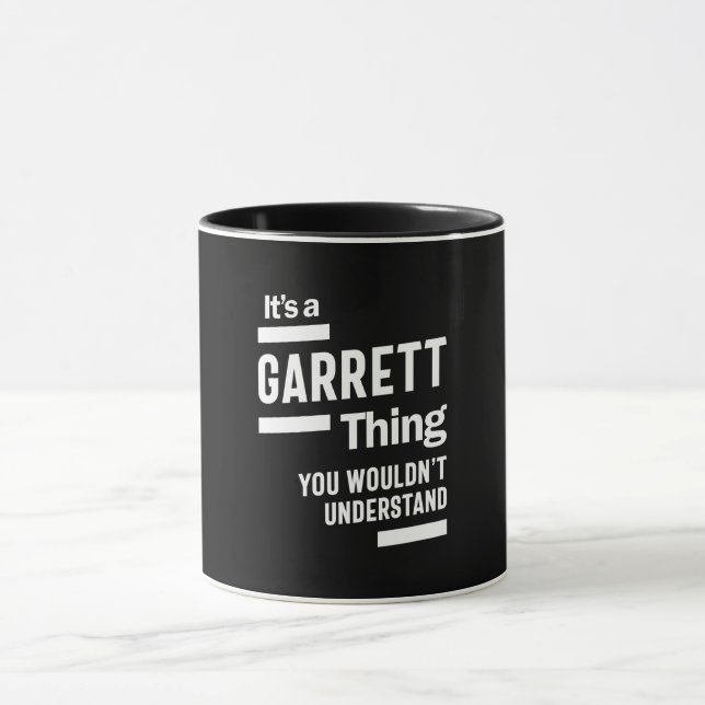 Garrett Personalised Name Birthday Gift Mug (Center)