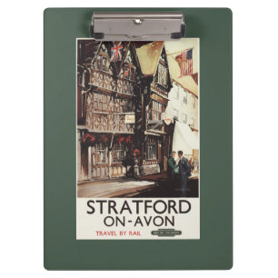 Garrick Inn and Harvard House Rail Poster Clipboard