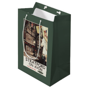 Garrick Inn and Harvard House Rail Poster Medium Gift Bag