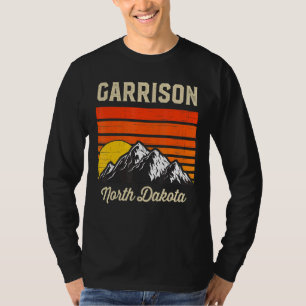 Garrison North Dakota Retro City State Vintage Usa T-Shirt