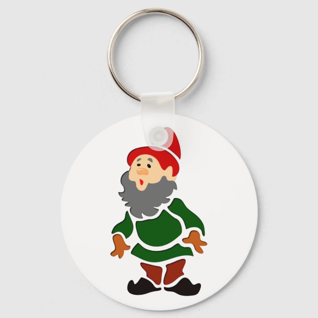 Gartenzwerg Wichtel garden gnome Key Ring (Front)