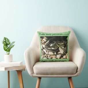 Garter Snake Take Only Pictures  Cushion