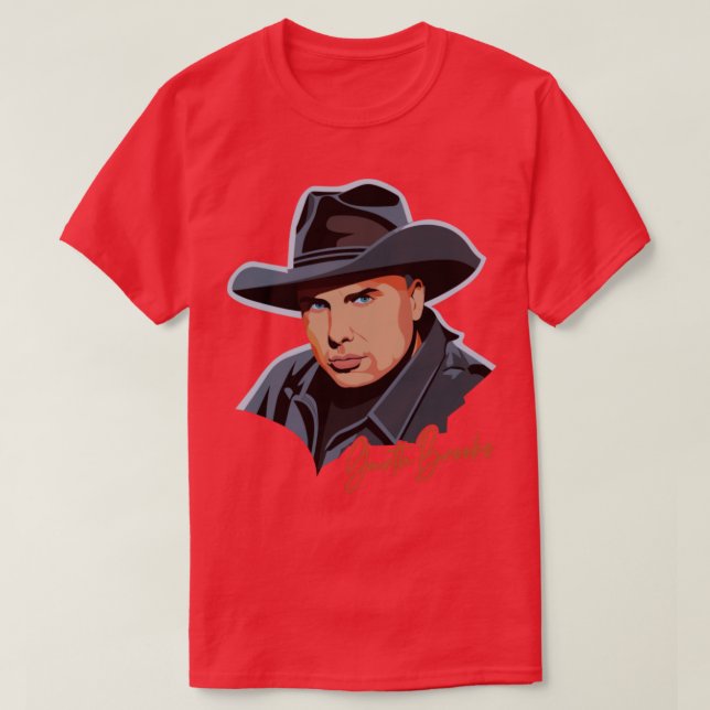 Garth Brooks 90s Retro Fan Artwork T-Shirt (Design Front)