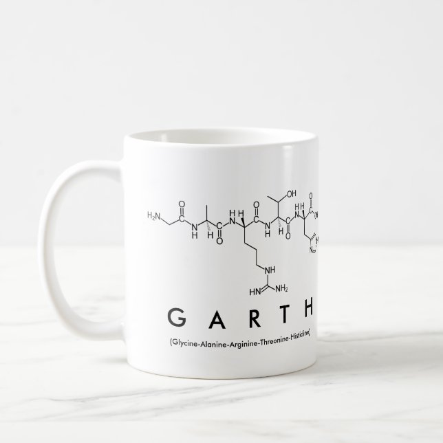 Garth peptide name mug (Left)