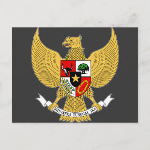Garuda Pancasila, t Arms Indonesia, Indonesia Postcard