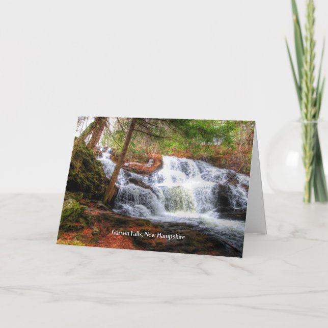 Garwin Falls, New Hampshire scenic photo, Card (Front)