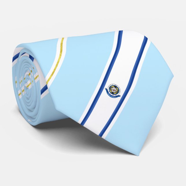 Gary (Indiana) city flag Neck Tie (Rolled)