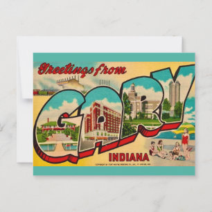 Gary Indiana Greeting Postcard