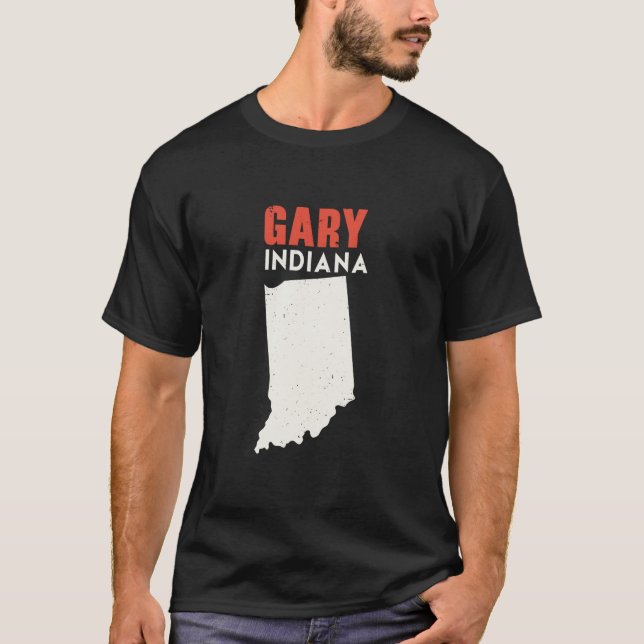 Gary Indiana USA State America Travel Indianan T-Shirt (Front)