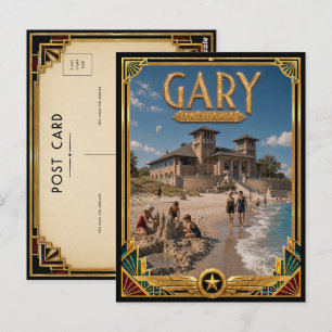 Gary Indiana Vintage Art Deco Golden Age Postcard