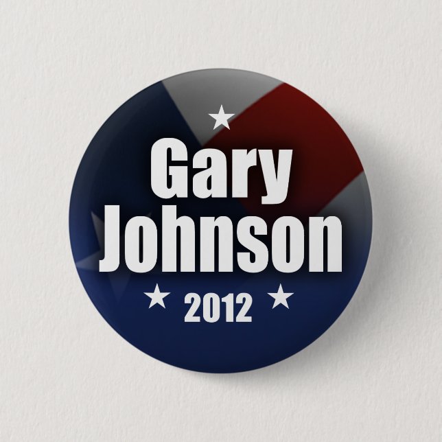 Gary Johnson 2012 6 Cm Round Badge (Front)