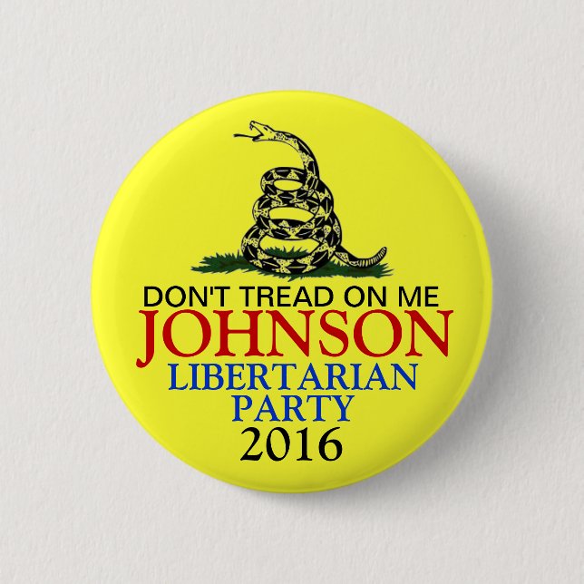 GARY JOHNSON 2016 6 CM ROUND BADGE (Front)