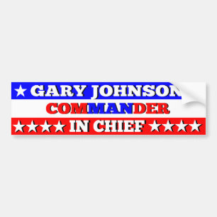 Gary Johnson Commander in Chief Bumper Sticker
