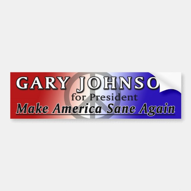 Gary Johnson for President Bumper Sticker (Front)