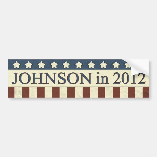 Gary Johnson in 2012 Bumper Sticker (Front)