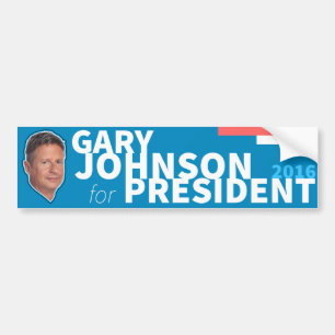 Gary Johnson Libertarian 2016 President Bumper Sticker