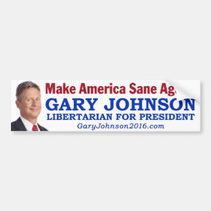 Gary Johnson - "Make America Sane Again!" Bumper Sticker
