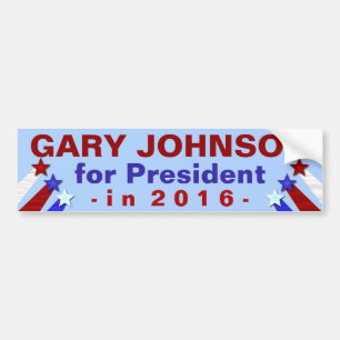 Gary Johnson President 2016 Election Libertarian Bumper Sticker