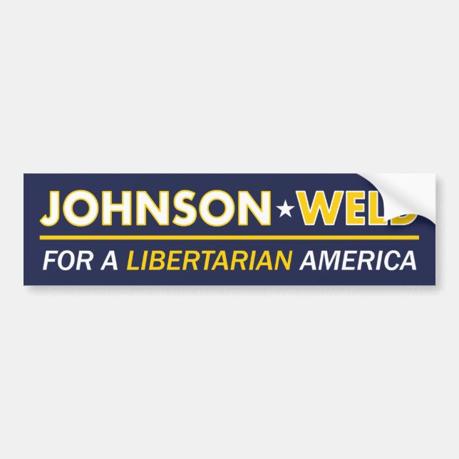 Gary Johnson / Weld Libertarian Bumper Sticker (Front)