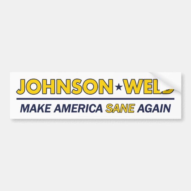 Gary Johnson / Weld Libertarian Bumper Sticker (Front)