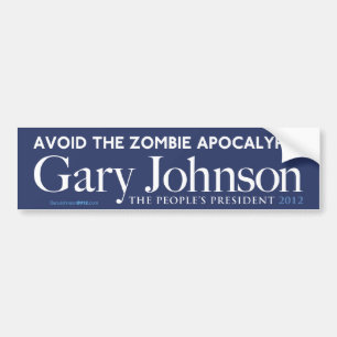 Gary Johnson Zombie Apocalypse Bumper Sticker