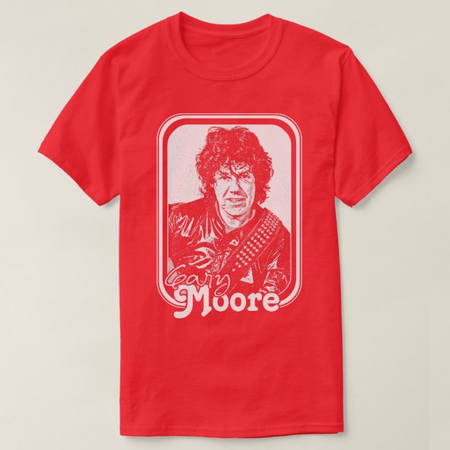 Gary Moore Retro Style Fan Design T-Shirt (Design Front)