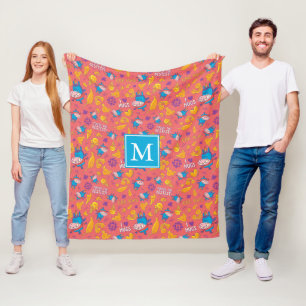 Gary Pattern Monogram Fleece Blanket
