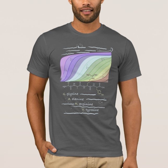 GARY peptide, AUC theme, custom text, dark T-Shirt (Front)