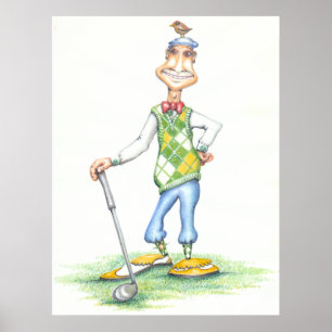 Gary the golfer poster