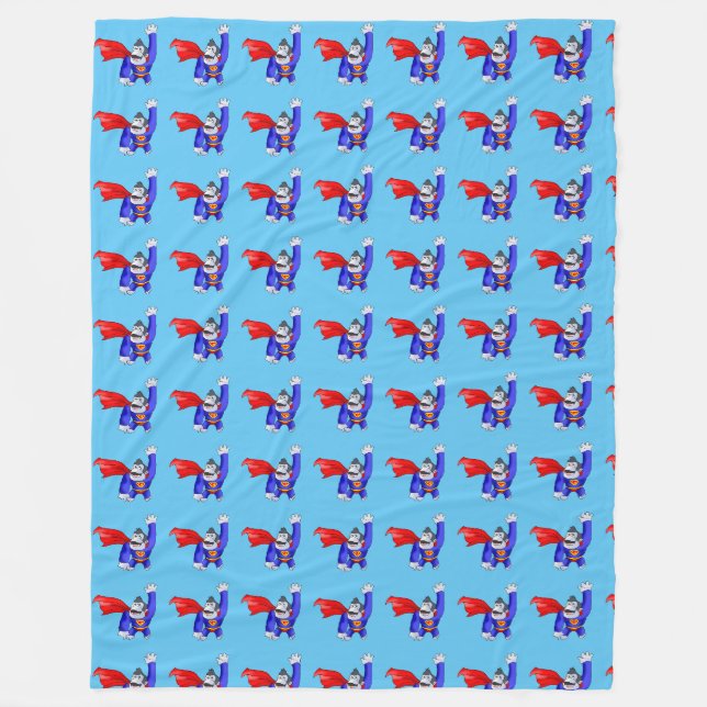 Gary the Gorilla the Superhero  Fleece Blanket (Front)