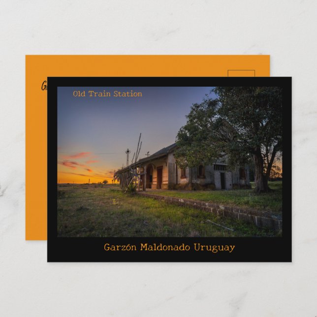 Garzón Old Train Station Maldonado Uruguay Postcard (Front/Back)