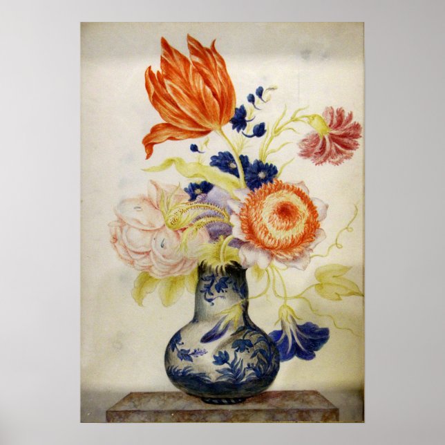Garzoni - Chinese Porcelain Jar With Bouquet Poster (Front)