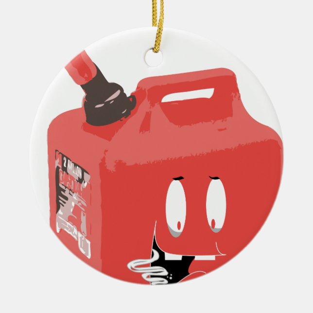 Gas-can Ceramic Tree Decoration (Front)