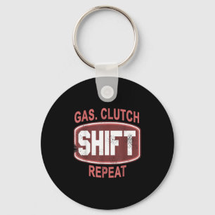 Gas Clutch Shift Repeat Funny Car Enthusiast Manua Key Ring