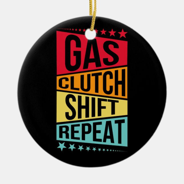 Gas Clutch Shift Repeat Stick Car Manual Ceramic Tree Decoration (Front)