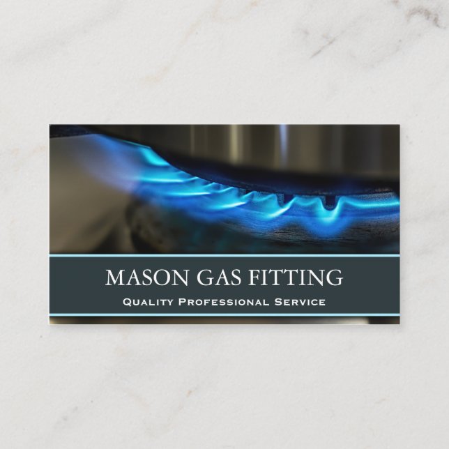 Gas Engineer / Fitter Photo Business Card (Front)
