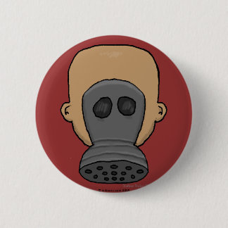 Gas Mask 6 Cm Round Badge