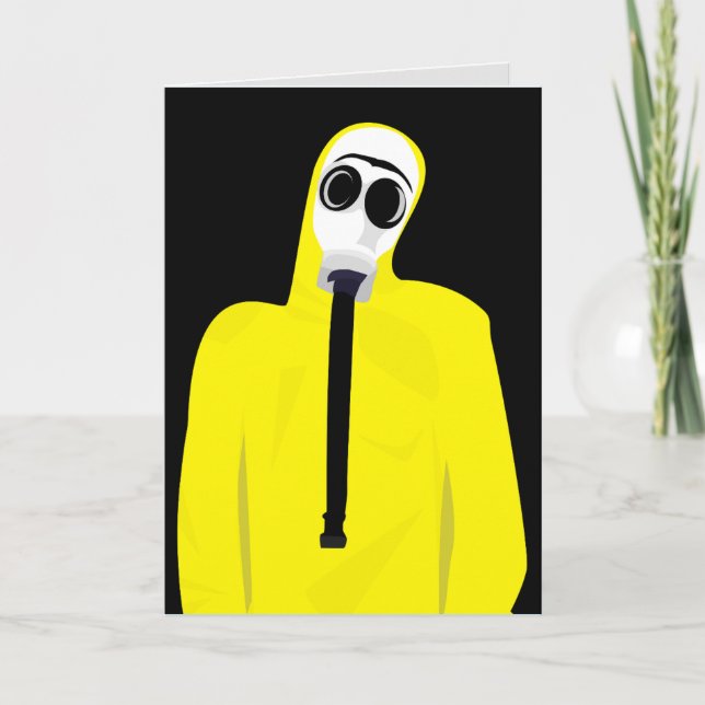GAS MASK BIRTHDAY GREETING CARD (Front)