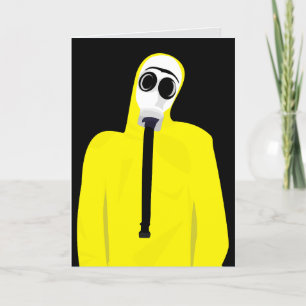 GAS MASK BIRTHDAY GREETING CARD