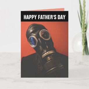 GAS MASK FATHER'S DAY CARDS