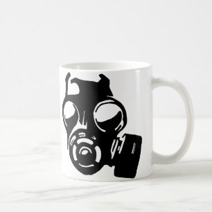 Gas Mask Graphic Stencil Mug or Travel Mug