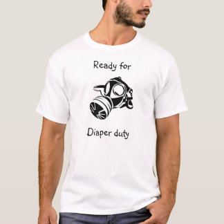 gas-mask-image, Ready for Diaper duty T-Shirt