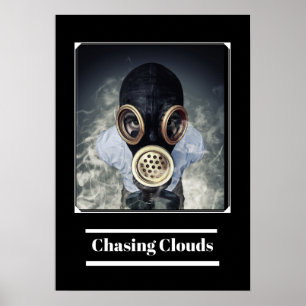 Gas Mask Man Vape Premium Poster