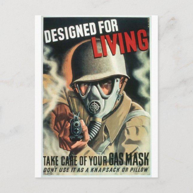 Gas Mask Postcard (Front)