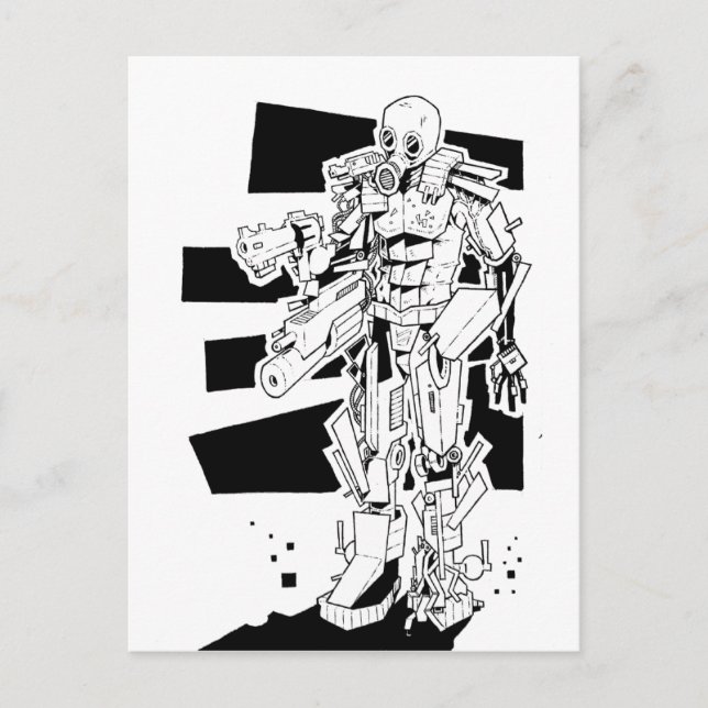 Gas mask postcard (Front)