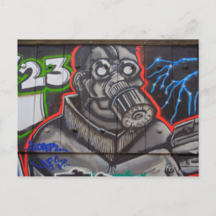 Gas Mask Postcard