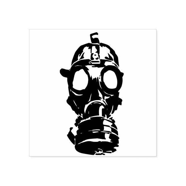 Gas mask rubber stamp (Imprint)