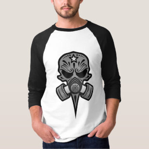 Gas Mask Sugar Skull (grey) T-Shirt