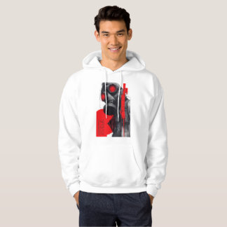 Gas Mask Trash Polka Red Black Grunge Hoodie